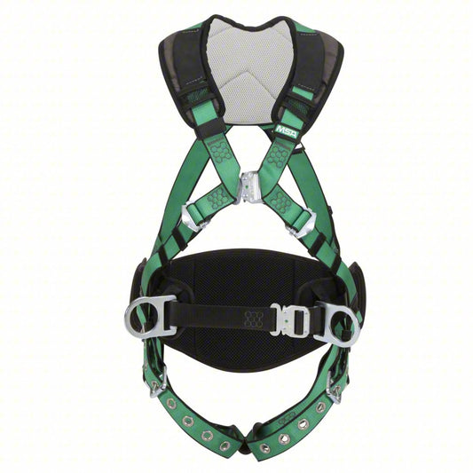 MSA Fall Protection Harness: Climbing/Confined Spaces/Positioning, Vest Harness, Quick-Connect