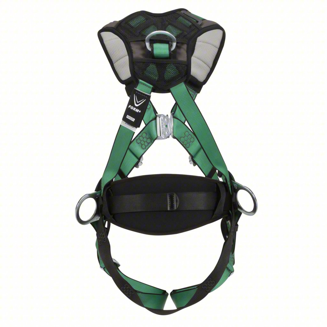 MSA Fall Protection Harness: Climbing/Confined Spaces/Positioning, Vest Harness, Quick-Connect