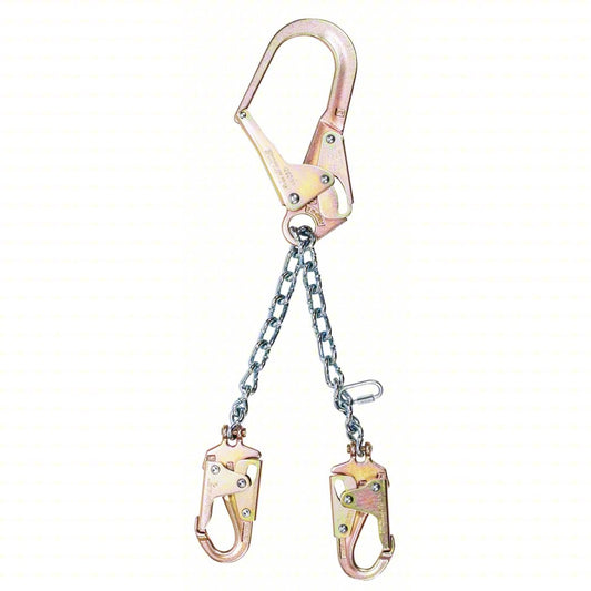 MSA Positioning Lanyard: Stainless Steel Snap Hook, Steel Snap Hook, 13 in Lg, 310 lb Capacity